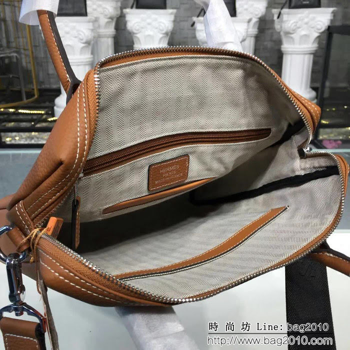 HERMES愛馬仕 最新款 高檔實用 男士手提斜挎包 8830-3 豎款 JD1271
